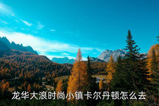 龙华大浪时尚小镇卡尔丹顿怎么去