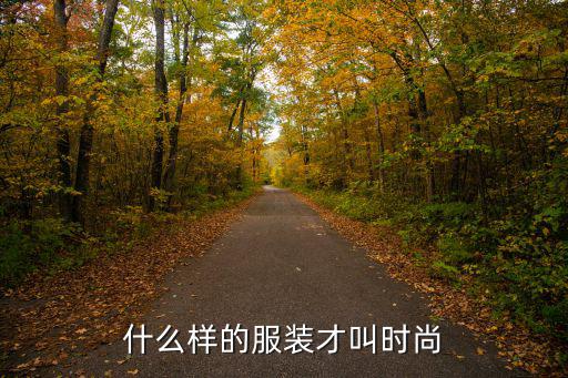 什么样的服装才叫时尚