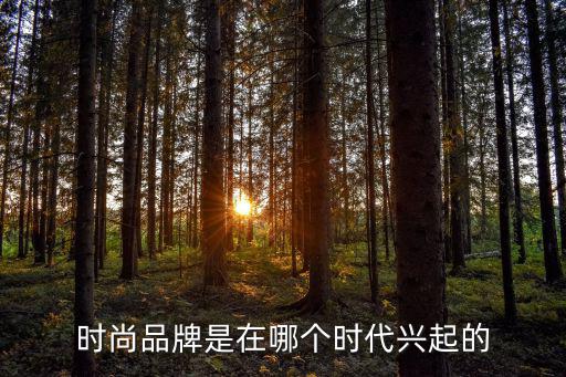 时尚品牌是在哪个时代兴起的