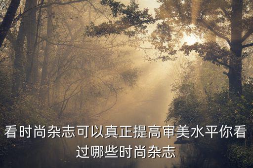 看什么杂志提升时尚，在生活中看哪些时尚杂志能够提高审美呢