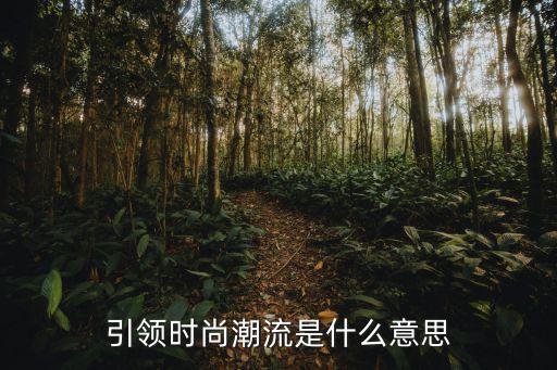 引领时尚潮流是什么意思