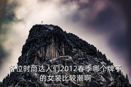 各位时尚达人们2012春季哪个牌子的女装比较潮啊