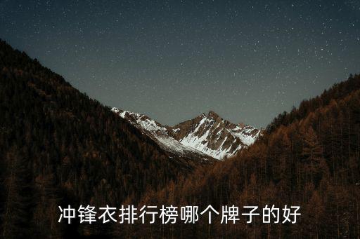 冲锋衣排行榜哪个牌子的好