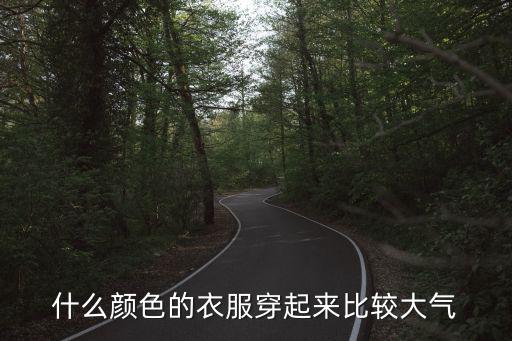 什么颜色的衣服穿起来比较大气