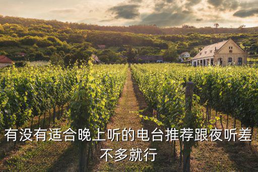 有没有适合晚上听的电台推荐跟夜听差不多就行