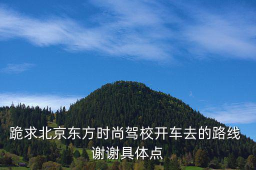 东方时尚驾校哪个大门接人，跪求北京东方时尚驾校开车去的路线 谢谢具体点