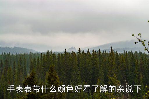 手表表带什么颜色好看了解的亲说下