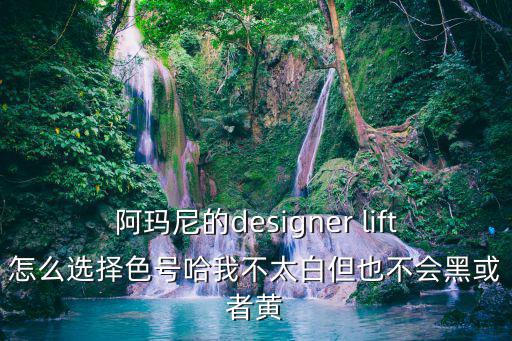 阿玛尼的designer lift怎么选择色号哈我不太白但也不会黑或者黄