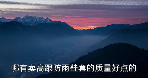 哪有卖高跟防雨鞋套的质量好点的