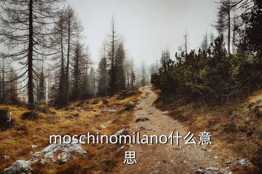 moschinomilano什么意思
