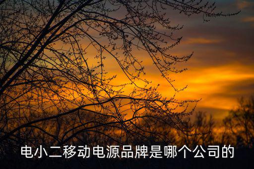 电小二移动电源品牌是哪个公司的