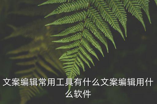 文案编辑常用工具有什么文案编辑用什么软件