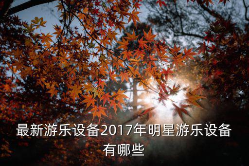最新游乐设备2017年明星游乐设备有哪些
