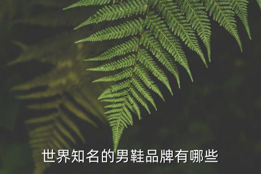 世界知名的男鞋品牌有哪些