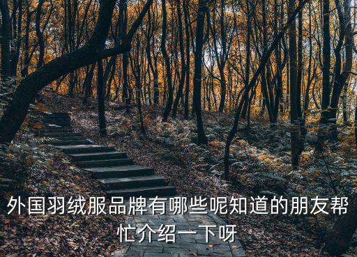羽绒服国外品牌排行榜前十名，羽绒服外国什么品牌好