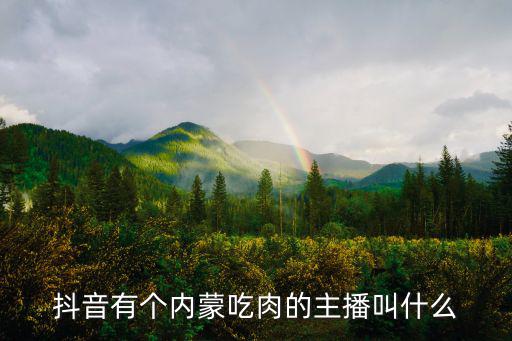 抖音有个内蒙吃肉的主播叫什么