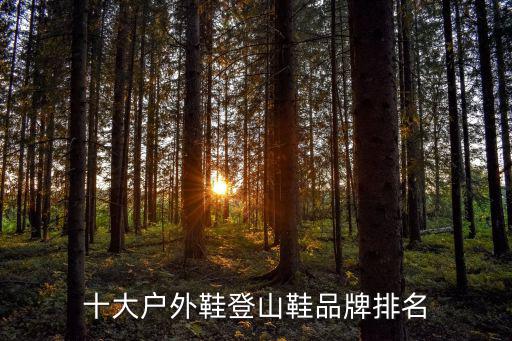 十大户外鞋登山鞋品牌排名