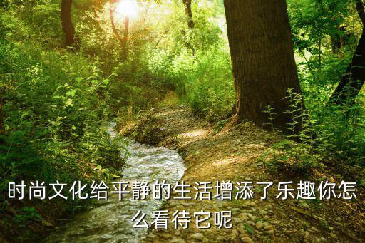 时尚文化给平静的生活增添了乐趣你怎么看待它呢