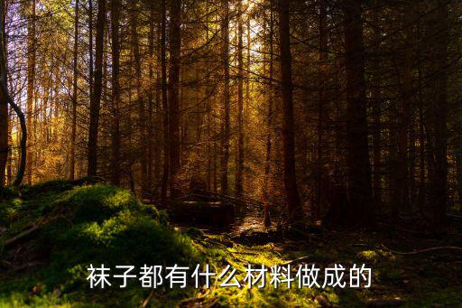 袜子都有什么材料做成的
