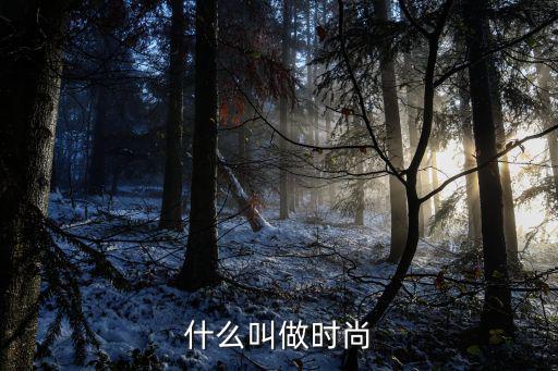 什么叫做时尚