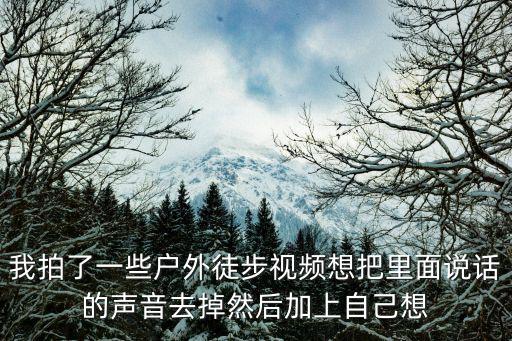 我拍了一些户外徒步视频想把里面说话的声音去掉然后加上自己想