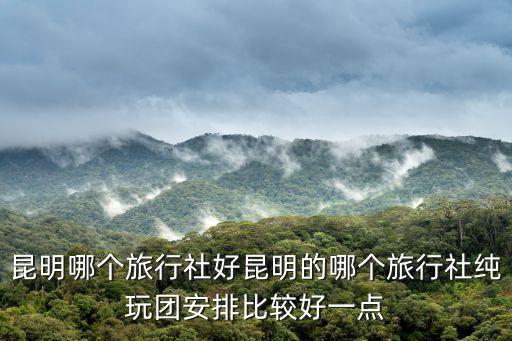昆明哪个旅行社好昆明的哪个旅行社纯玩团安排比较好一点
