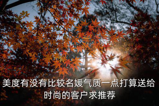 美度有没有比较名媛气质一点打算送给时尚的客户求推荐