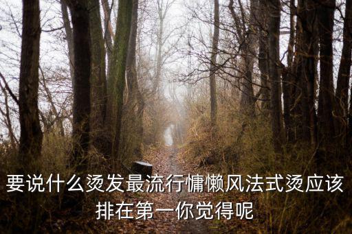 要说什么烫发最流行慵懒风法式烫应该排在第一你觉得呢