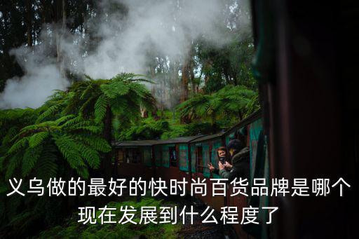 义乌做的最好的快时尚百货品牌是哪个现在发展到什么程度了