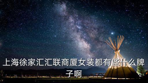 上海徐家汇汇联商厦女装都有些什么牌子啊