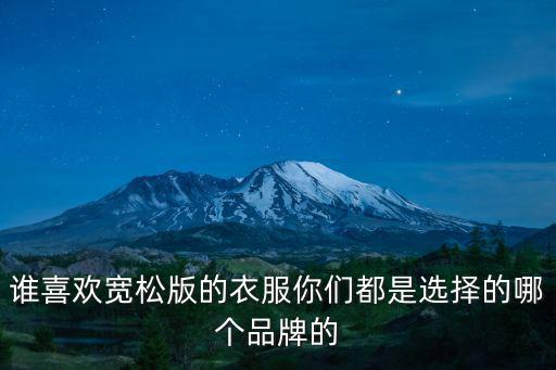 时尚宽松有什么品牌，谁喜欢宽松版的衣服你们都是选择的哪个品牌的