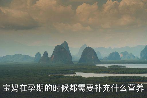 宝妈在孕期的时候都需要补充什么营养