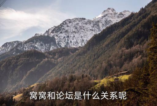 窝窝和论坛是什么关系呢