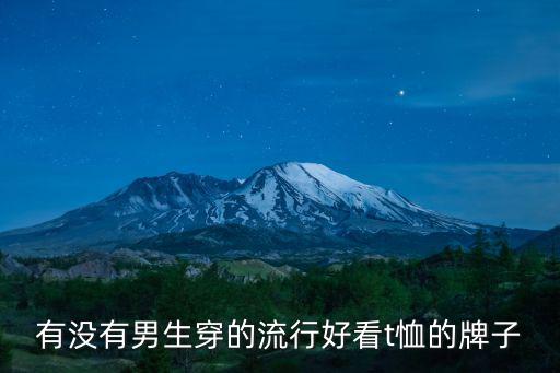 哪个牌子的男士短袖较时尚，给我说说你们男生买短袖都买什么牌子的