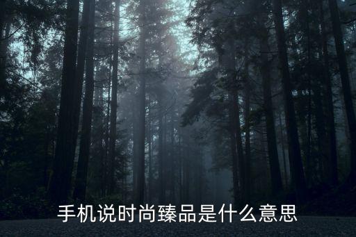 手机说时尚臻品是什么意思