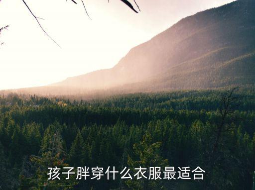 孩子胖穿什么衣服最适合