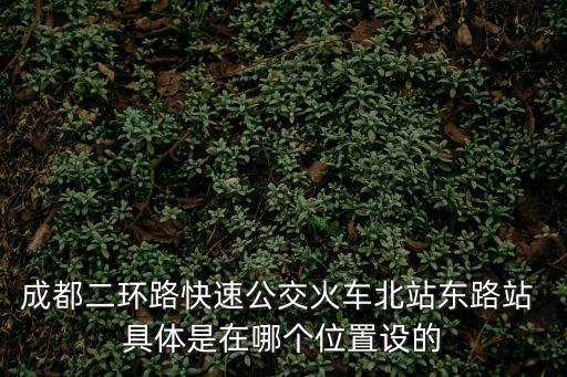 成都二环路快速公交火车北站东路站 具体是在哪个位置设的