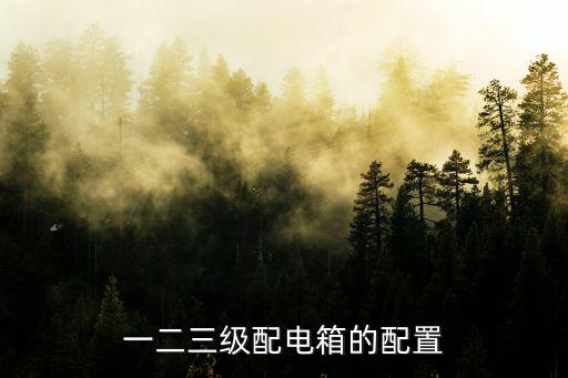 工地一二三级配电箱配置，工地一级配电箱配置