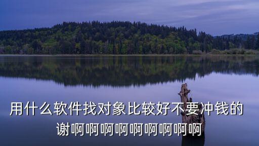 用什么软件找对象比较好不要冲钱的 谢啊啊啊啊啊啊啊啊啊