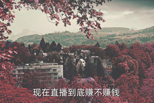 现在直播到底赚不赚钱