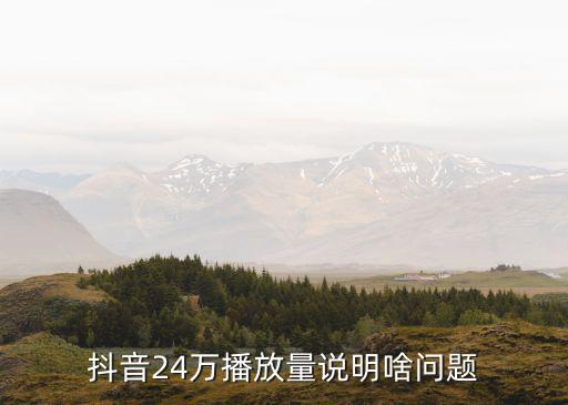 抖音24万播放量说明啥问题
