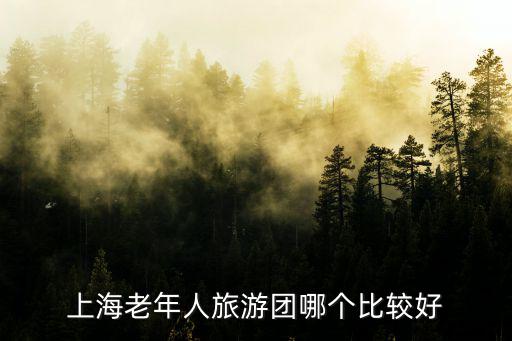 上海老年人旅游团哪个比较好