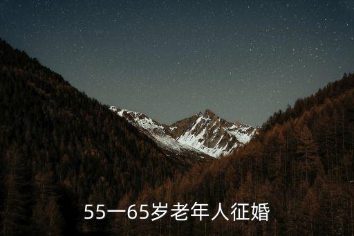 55一65岁老年人征婚