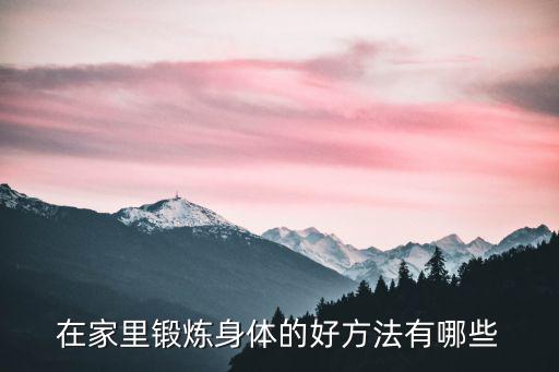 在家里锻炼身体的好方法有哪些