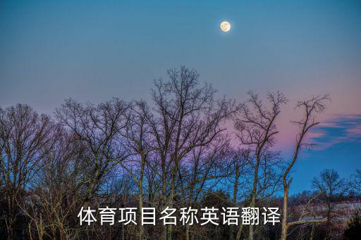 体育项目名称英语翻译