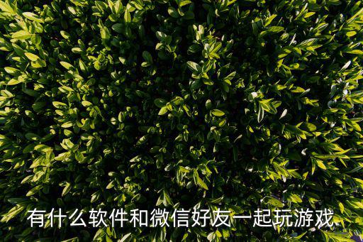 有什么软件和微信好友一起玩游戏