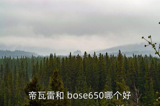 帝瓦雷和 bose650哪个好