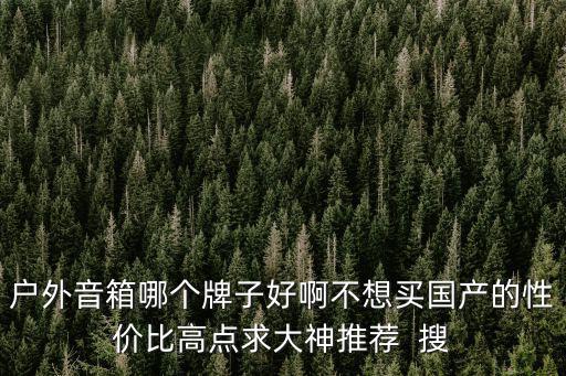 户外小音响推荐，迷你户外音箱什么牌子好