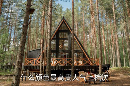 什么颜色最高贵大气上档次
