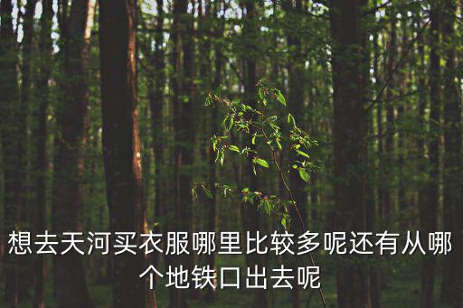 想去天河买衣服哪里比较多呢还有从哪个地铁口出去呢